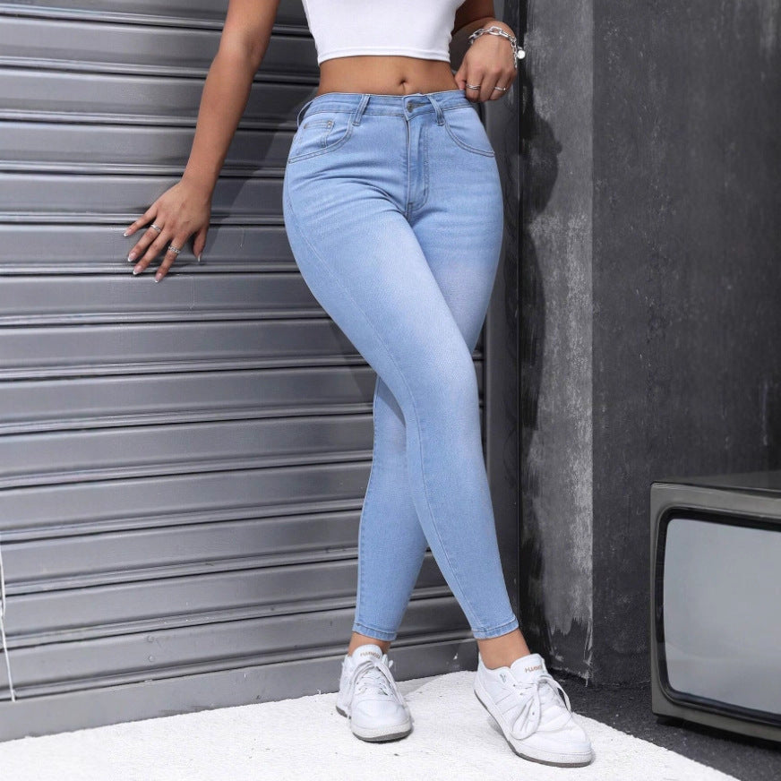 High Waist Stretch Skinny Jeans