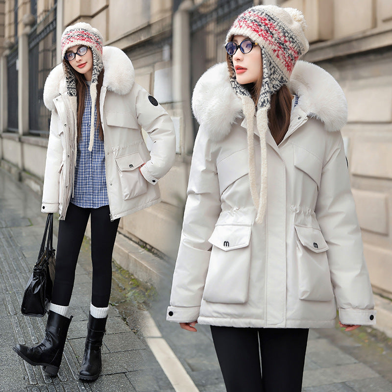 Women's Luxe Fleece-Lined Parka with Faux Fur Collar