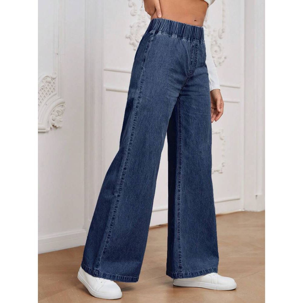 High-Rise Wide Leg Denim Pants