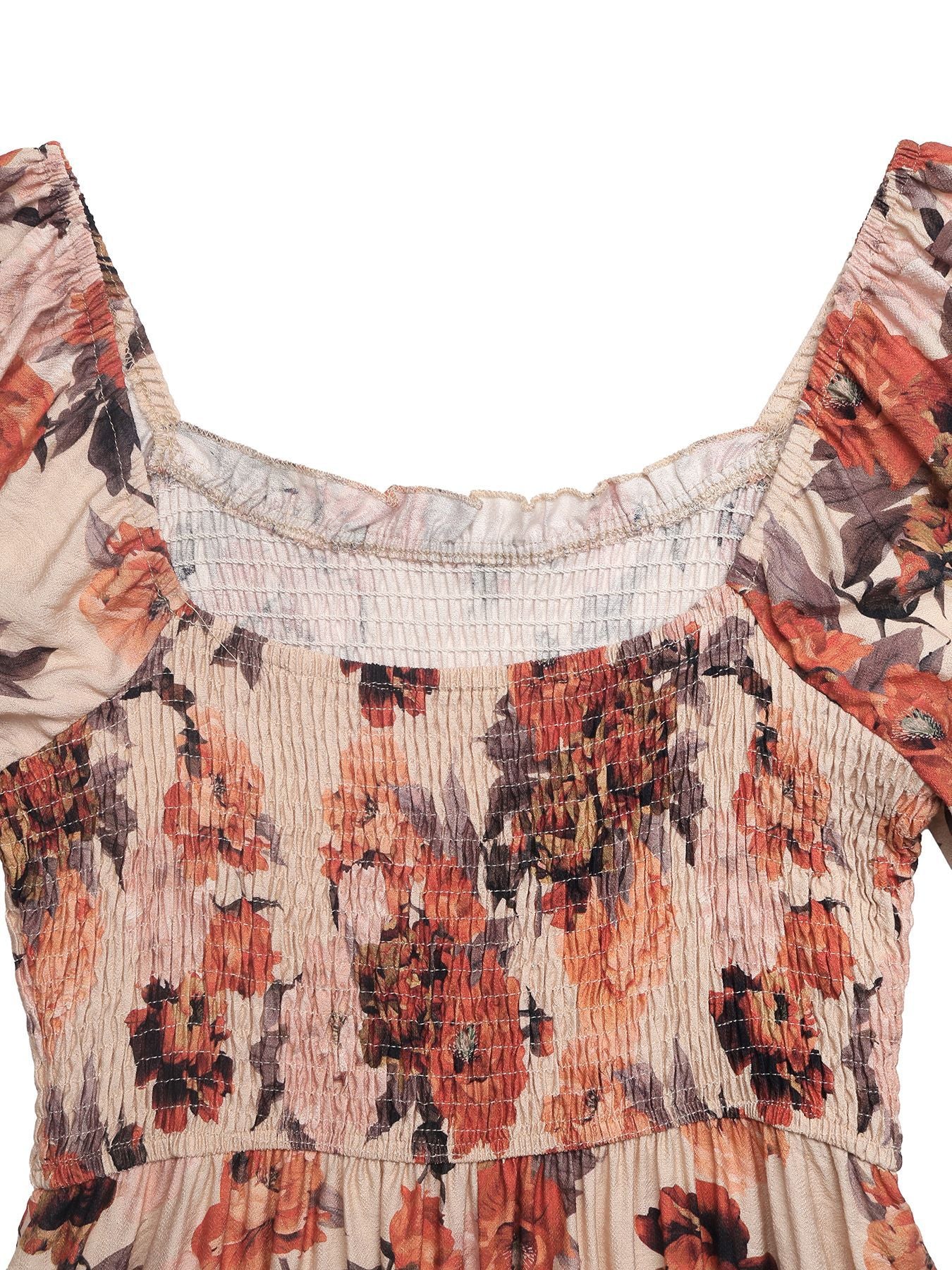 Retro French Romantic Elegant Printed Dress