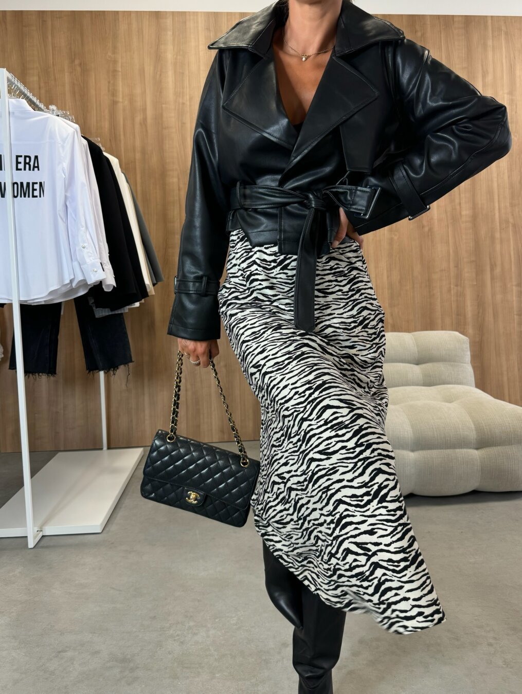 High Waist Slimming, Printed Wear Midi Skirt