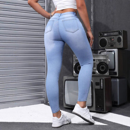 High Waist Stretch Skinny Jeans