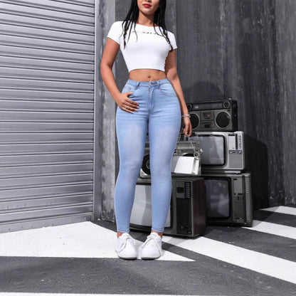 High Waist Stretch Skinny Jeans