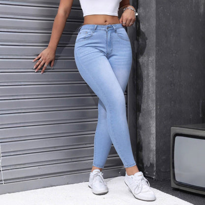 High Waist Stretch Skinny Jeans