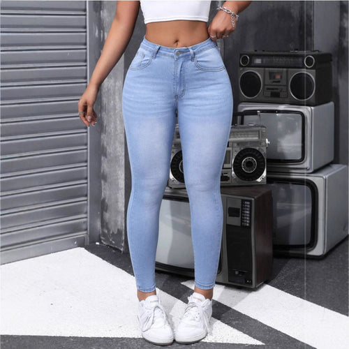 High Waist Stretch Skinny Jeans