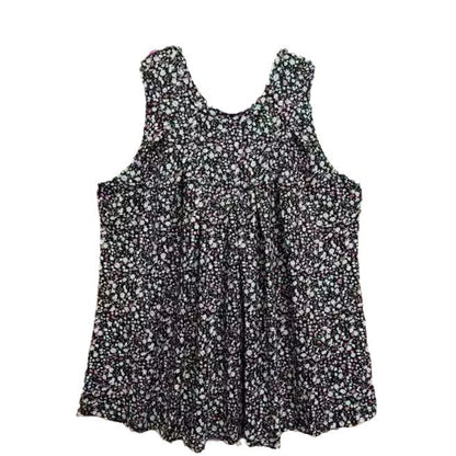 Fashion Plus Size Printed Round Neck Sleeveless Vest