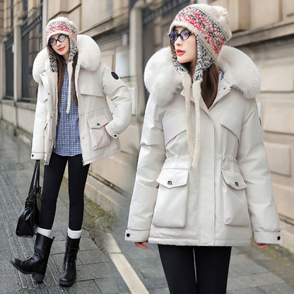 Women's Luxe Fleece-Lined Parka with Faux Fur Collar