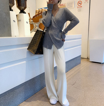 Loose Slimming And Straight Casual Wide-leg Pants