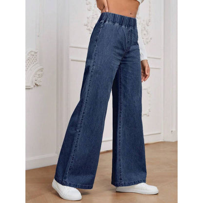 High-Rise Wide Leg Denim Pants