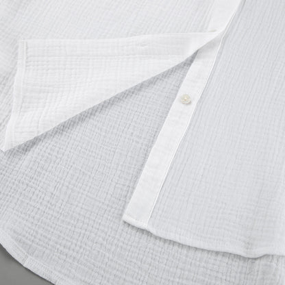 Oversized Cotton Gauze Shirt with Rope Belt