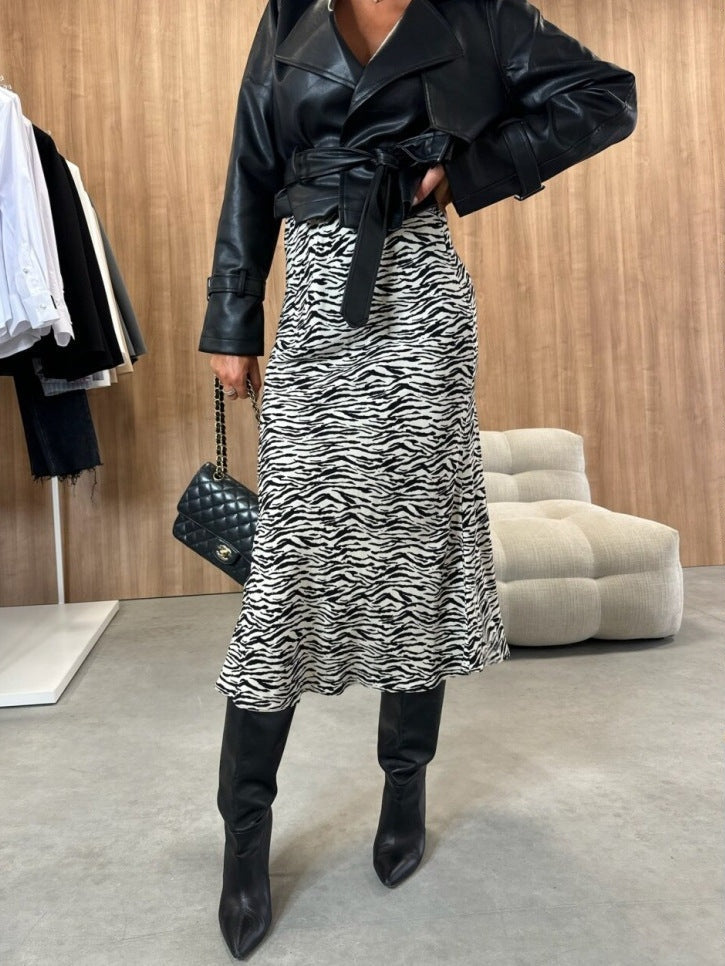 High Waist Slimming, Printed Wear Midi Skirt