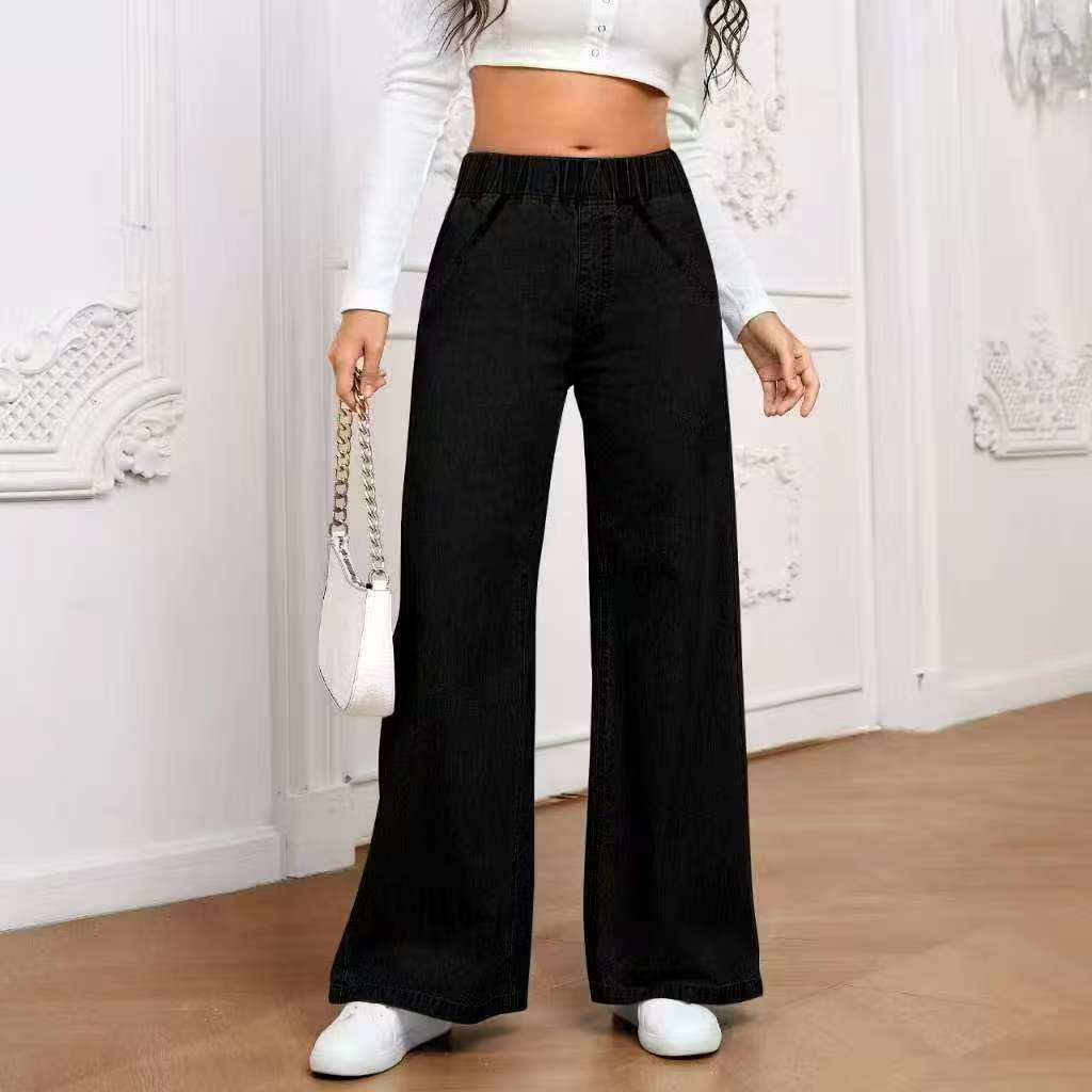 High-Rise Wide Leg Denim Pants