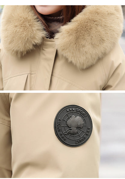 Women's Luxe Fleece-Lined Parka with Faux Fur Collar