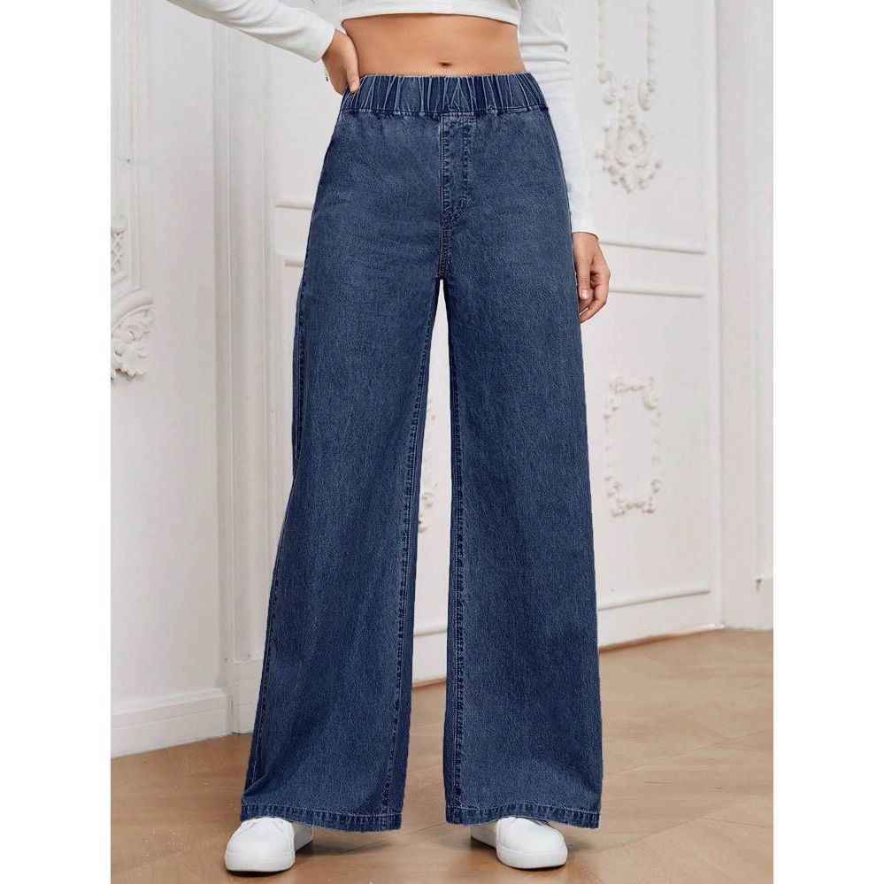 High-Rise Wide Leg Denim Pants