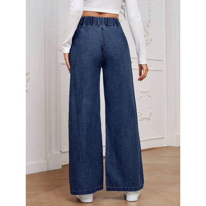 High-Rise Wide Leg Denim Pants