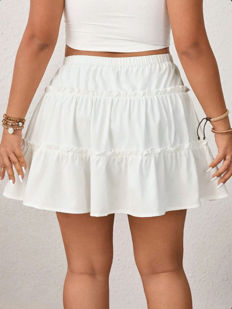 Tiered Ruffle Skort with Inner Shorts