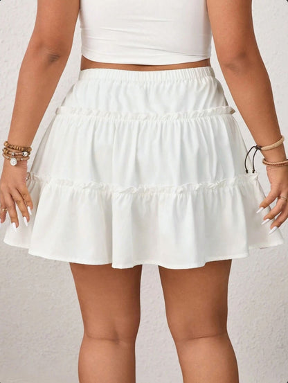 Tiered Ruffle Skort with Inner Shorts