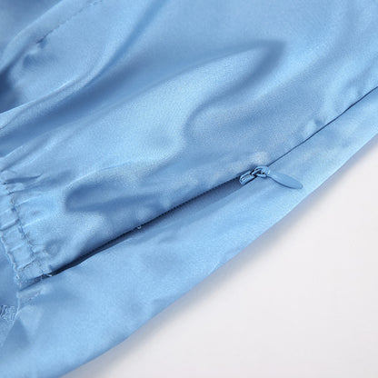 Satin Halter Sleeveless Split Dress