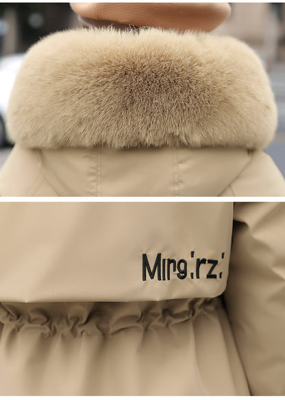 Women's Luxe Fleece-Lined Parka with Faux Fur Collar