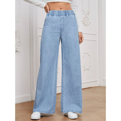 High-Rise Wide Leg Denim Pants