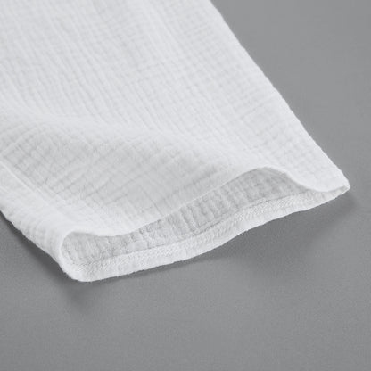 Oversized Cotton Gauze Shirt with Rope Belt